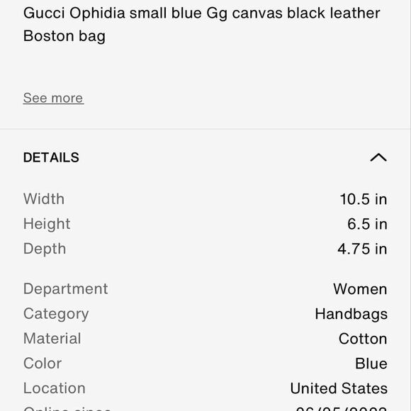 Gucci Ophidia small blue GG Boston bag - Picture 16 of 16